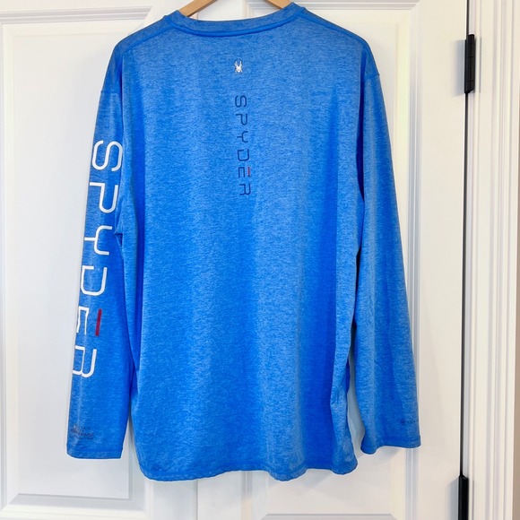 Spyder Rash Guard Long Sleeve Active Shirt. Outdoor Swim Beach.‎ UPF 50+, XLarge - Picture 3 of 8